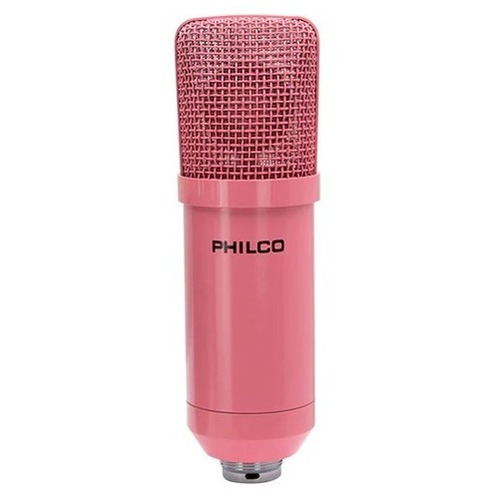Kit Studio Micrófono C Soporte Antipop Stand Philco Rosa