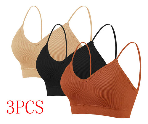 Xc Paquete De 3 Sujetadores,bralettes Acolchadas Para Mujer