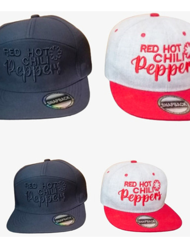 Gorra Bordada Red Hot Chili Peppers Rojo/gris Y Azul Unidad