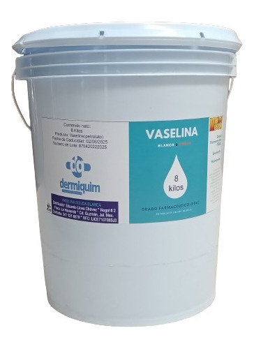 Vaselina Sólida Blanca (petrolato) 8 Kilos