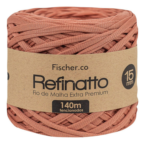 Fio De Malha Refinatto 15mm Kit 5 Un Extra Premium Fischer Cor Telha