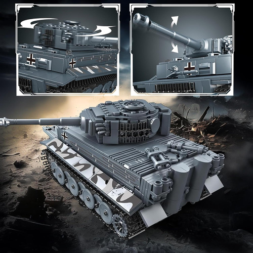 Juego De Bloques De Construcción Tanque Control Dual Rc App