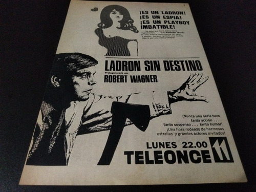 (pc359) Publicidad Clipping Tv Ladron Sin Destino * 1968