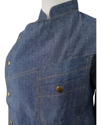 Chaqueta De Chef De Jean Boton A La Vista Azul Xs