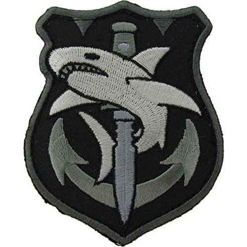 Parche De Moral Tac Shark (swat Negro)