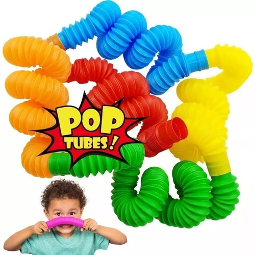 Pop Tube Fidget Toy Caño Sensorial Tamaño Mediano Pack X 6