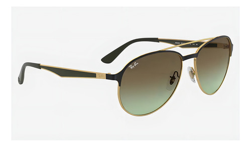 Anteojos de sol Ray-Ban RB3606 talle Extra large armazón polished black y lente brown