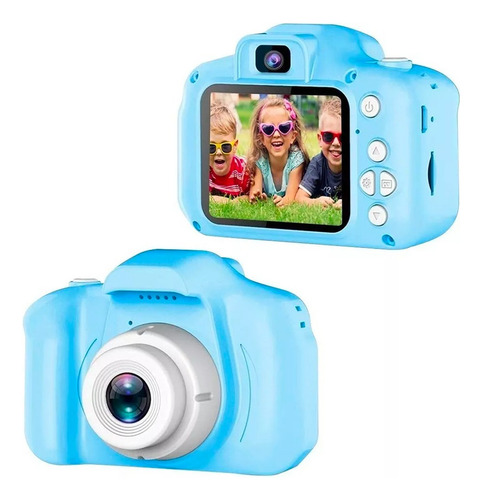Camara Digital Niños Foto Video Juegos Portatil Celeste