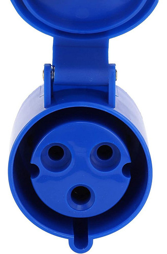 Conjunto Tomada Industrial Plug Macho 2p+t 32a Azul