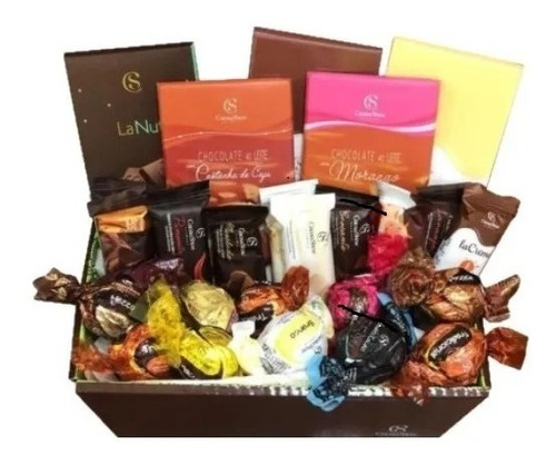 Cesta Para Presente - 27 Chocolates Variados Cacau Show- 