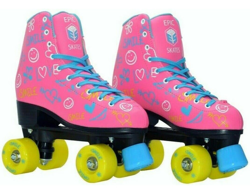 Epic Skates Blush Quad Roller Patines, Rosa, Talla 2 Para Ni