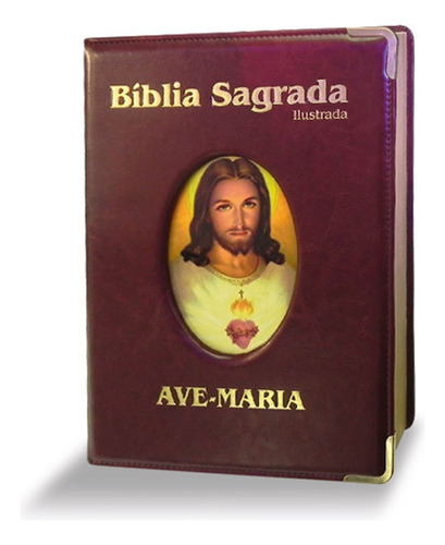 Bíblia ilustrada luxo - grande - marrom, de Vários autores. Editora Ação Social Claretiana, capa dura em português, 2018