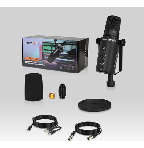 Microfono Dinamico Xlr/usb,microfono De Ordenador Para Po...