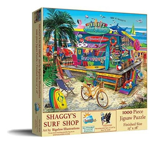 Sunsout Inc - Shaggys Surf Shop Pc - Rompecabezas De 1000 Pi