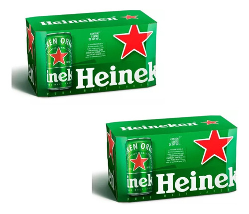 Cerveja Puro Malte Lager Premium Com 16 Latas 269ml Heineken