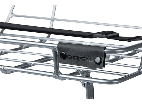 Basil Portland Front Carrier (aluminio Pulido, Con Riel)