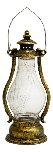 Lâmpada Led Lanterna A Óleo Ouro Bronze 5,7 Cm X 15 Cm