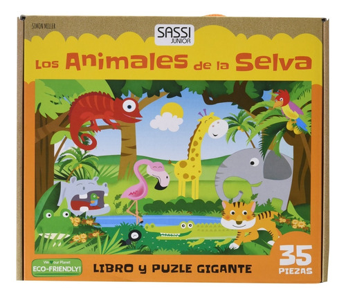 Los Animales De La Selva Libro Y Puzzle Gigante