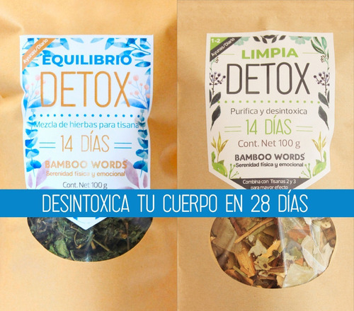 Té Detox 28 Días Desinflama Tu Cuerpo - 2 Pack