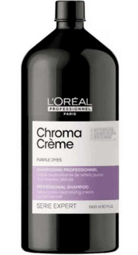 Imagen 1 de 4 de Shampoo Matizador Chroma Creme Violeta Loreal Pro 1500 Ml