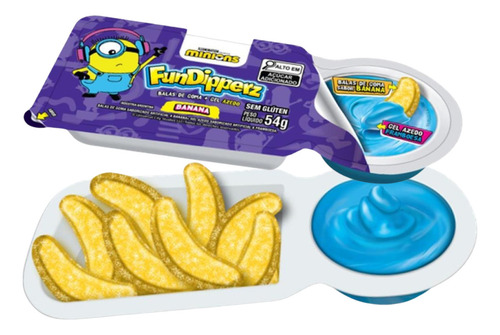 12 Divertida Balas Goma Minions Fundipperz Banana/gel Ácido