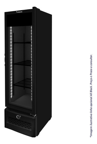 Freezer Porta De Vidro 284l -22c Branco Vcet 284v Fricon