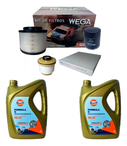 Kit De Filtros + Aceite Gulf Sinte 5w40 Toyota Hilux 2.5/3.0