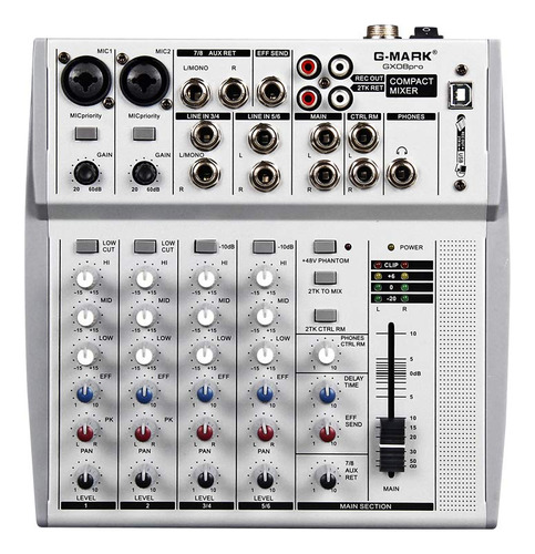 G-mark Gx08pro Mezclador Audio Profesional Consola Microfono