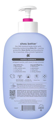 Loção Corporal Eos Shea Better - Caxemira De Baunilha