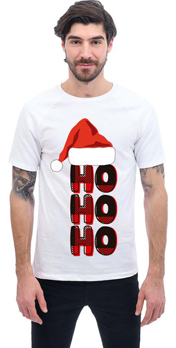 Playera Gorro Ho Ho Ho Navidad Diseño 607 Playeras Beloma