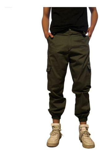 Pantalon Cargo Gabardina