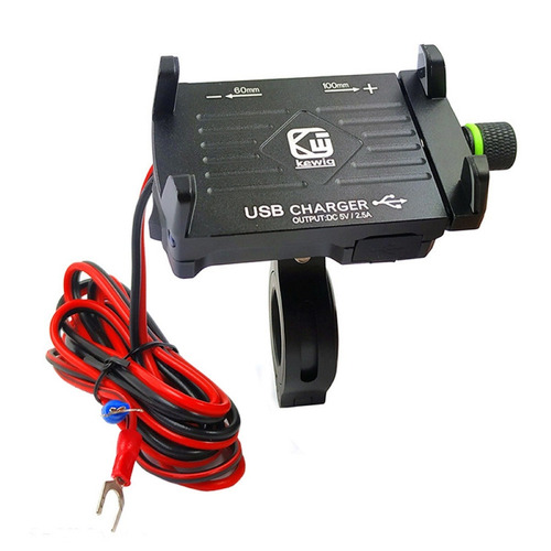 Suporte De Celular Gps Para Moto Com Carregador Usb Alumínio