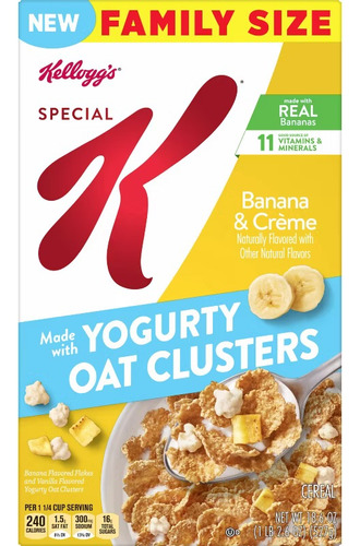 Cereal Kellogg's Importados Varios Sabores Special K Banana And Crème