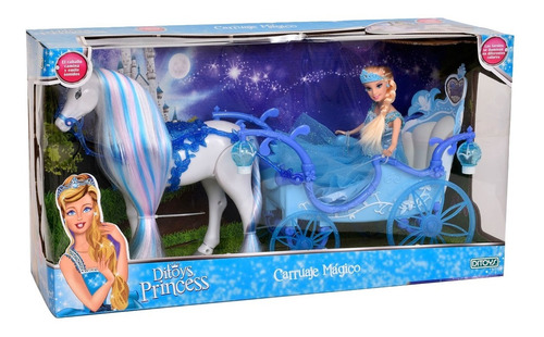 Carroza Carruaje Magico Con Luz Y Princesa Caballo Ditoys
