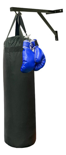 Saco De Boxeo 120cm Soporte Pared + Relleno + 1 Par Guantes