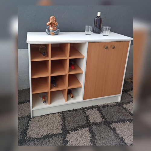 Mueble Buffet De Madera Bar Cavas Vino Botellas Licor Rack