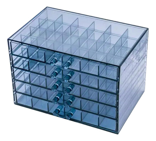 Organizador De Joyería Caja De Almacenamiento De Uñas Azul