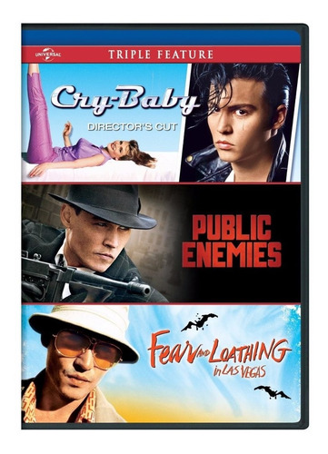 Dvd Cry Baby + Fear & Loathing In Las Vegas + Public Enemies