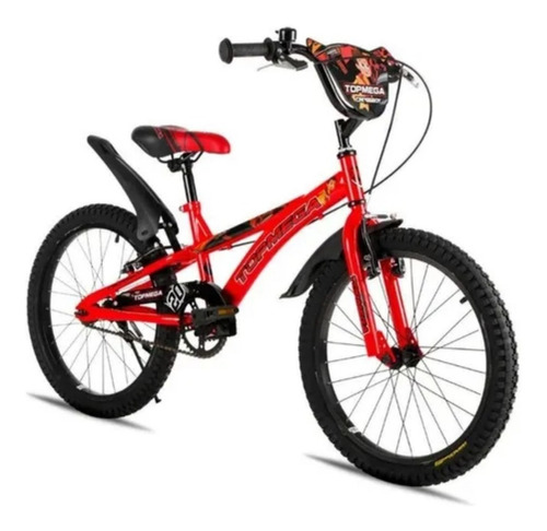 Bicicleta infantil infantil TopMega Superhéroes Crossboy R20 frenos v-brakes color rojo con pie de apoyo  