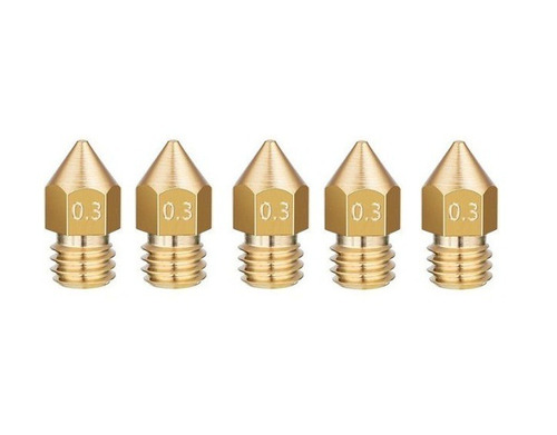 5 Peças Nozzle - Bico Extrusor 0.3mm  Impressora 3d 1,75mm