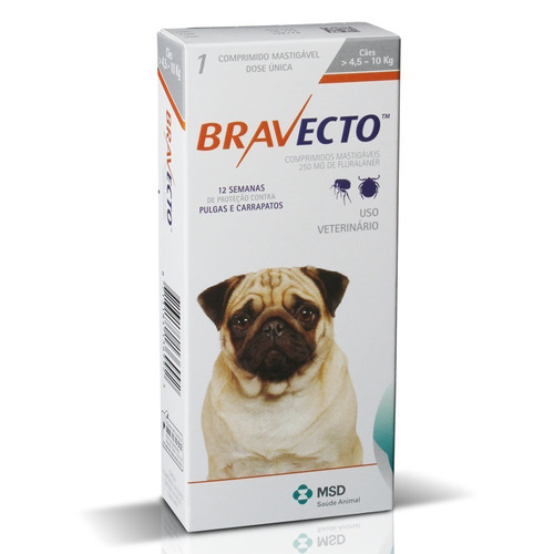 Bravecto Antipulgas Perros De 4.5 A 10 Kg