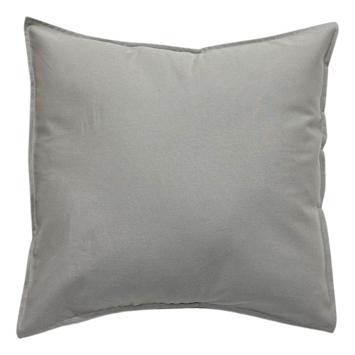Fundas De Almohadón 100% Algodón 40x40 Cm Por 2 Unidades Color Gris Gris Liso