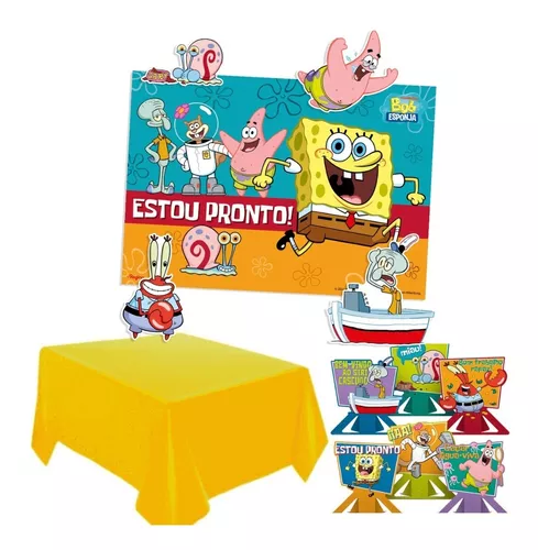 Decoração de Mesa Bob Esponja Regina Festas c/6 unid