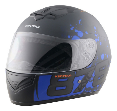 Casco Kontrol 878 Bababox Moto Certificado Dot Proteccion Color Azul Tamaño Del Casco M