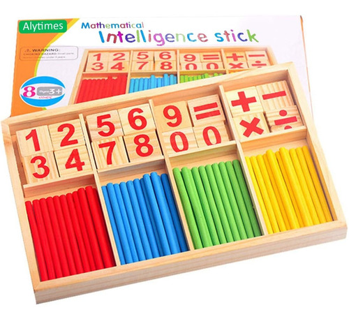 Juego De Matemáticas Infantil En Madera Para Aprender