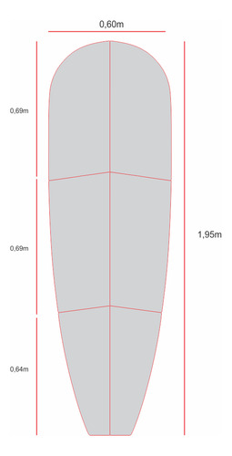 Deck Para Prancha Stand Up Sup Surf Cinza Fresado Wet Dreams
