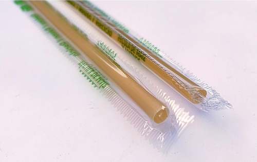 Popotes Biodegradables Estuchados 26 Cm 500 Piezas