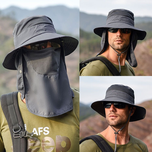 . Sombrero Tipo Cubo De Ala Ancha Con Protección Uv