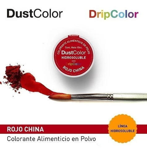 Imagen 1 de 4 de Colorante En Polvo Hidrosoluble Rojo China 10 Cc Dust Color 