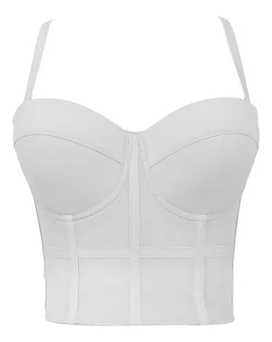 Bustier Corset Bralette Push Up Sujetador Crop Top Sexy, Moda de Mujer